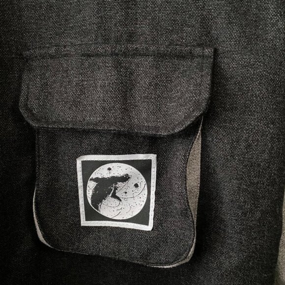 MODAKAWA Charcoal GreyBlack Light Grey Bicolour Punk Pocket Sweatshirt Dress - Picture 4 of 10